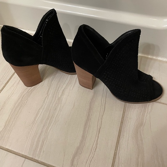 Lucky Brand Open Toe Black Bootie sz 7 - Picture 3 of 6